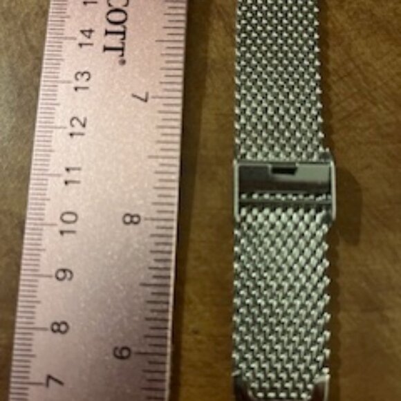 Origami Owl Silver Watch with purple & teal sparkles, adjustable band